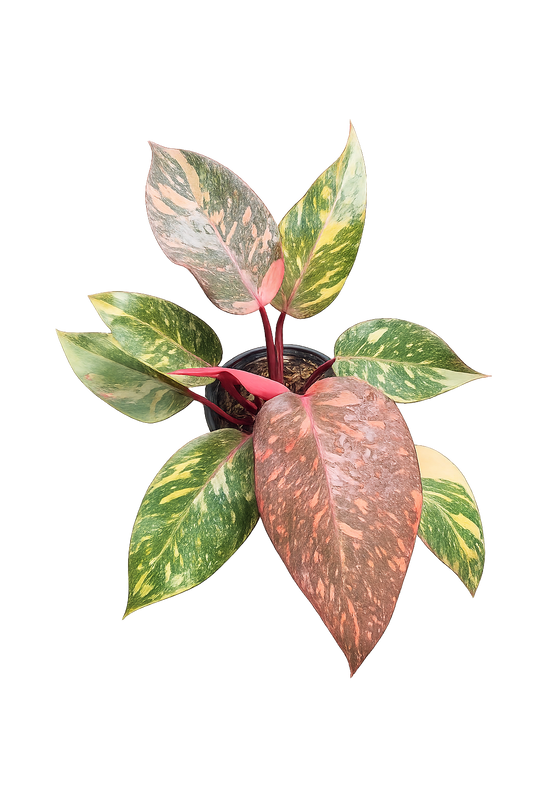 Philodendron Orange Princess Galaxy Variegated –(Wholesale Set of 5 Plants)